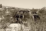 Old Car Terlingua Ghost Town March 4, 2016bw